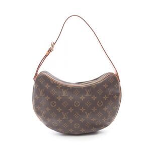 Louis Vuitton Croissant Shoulder Bag Canvas Leather Monogram Brown